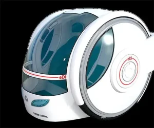 Los coches autónomos representados mediante un vehículo conceptual de conducción automatizada