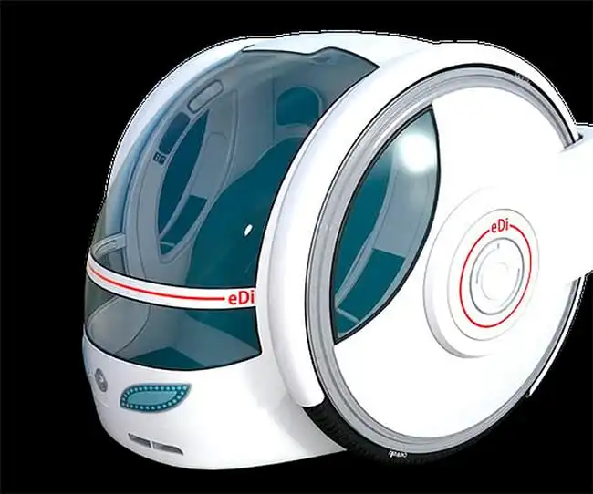 Los coches autónomos representados mediante un vehículo conceptual de conducción automatizada
